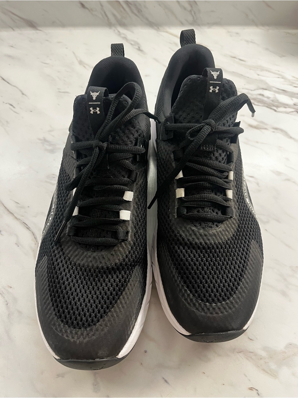 Under Armour Men’s Black Mesh Athletic Sneakers with White Midsole